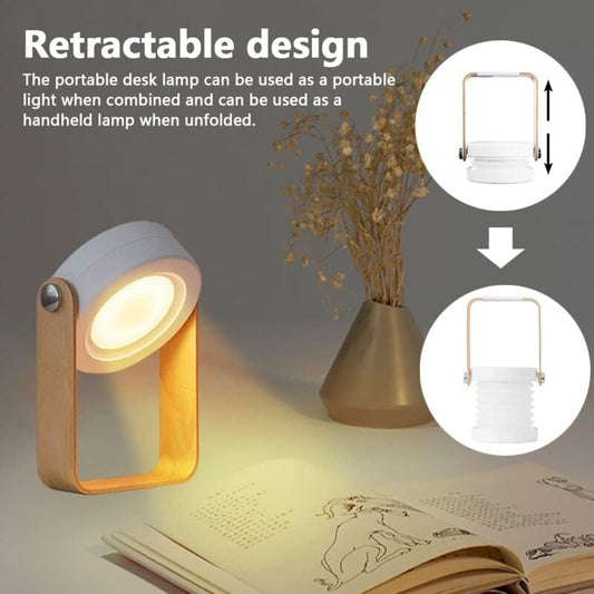 4-in-1 Foldable Light - Wooden Handle Lamp Night Light
