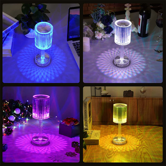 Crystal Diamond Table Lamp Night Light