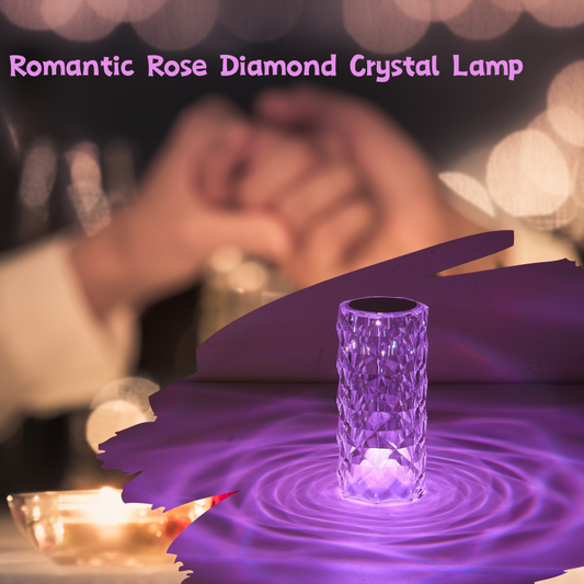 Romantic Rose Crystal Diamond Table Lamp